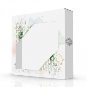 Коробка подарункова з віконцем 4-ка Акварель 390*100* 375 мм.